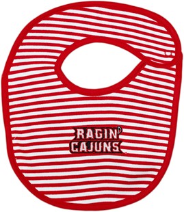 Louisiana-Lafayette Ragin Cajuns Striped Newborn Bib
