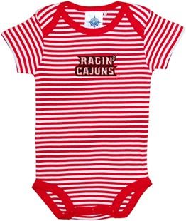 Louisiana-Lafayette Ragin Cajuns Newborn Infant Striped Bodysuit