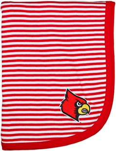 Louisville Cardinals Striped Baby Blanket