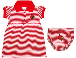 Louisville Cardinals Striped Game Day Dress with Bloomer