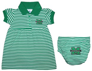 Marshall Thundering Herd Striped Game Day Dress with Bloomer