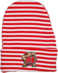 Maryland Terrapins Newborn Baby Striped Knit Cap