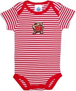 Maryland Terrapins Newborn Infant Striped Bodysuit