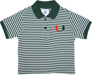 Miami Hurricanes Toddler Striped Polo Shirt