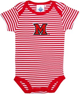 Miami University RedHawks Newborn Infant Striped Bodysuit
