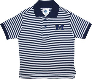 Michigan Wolverines Outlined Block "M" Toddler Striped Polo Shirt