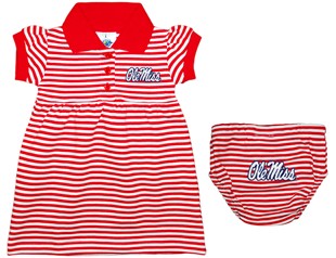 Ole Miss Rebels Striped Game Day Dress with Bloomer