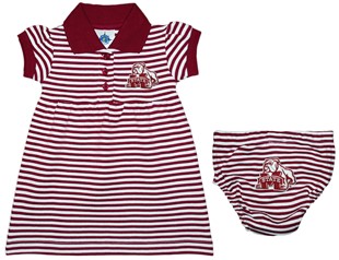 Mississippi State Bulldog Mark Striped Game Day Dress with Bloomer