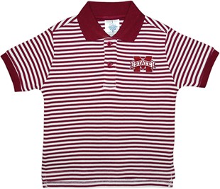 Mississippi State Bulldogs Toddler Striped Polo Shirt