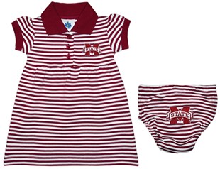 Mississippi State Bulldogs Striped Game Day Dress with Bloomer