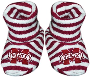 Mississippi State Bulldogs Striped Booties