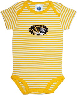 Missouri Tigers Newborn Infant Striped Bodysuit