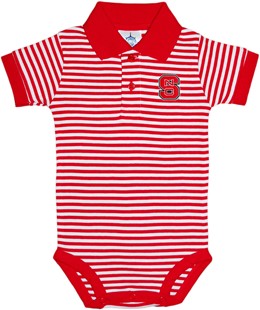 NC State Wolfpack Striped Polo Bodysuit