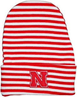 Nebraska Cornhuskers Block N Newborn Baby Striped Knit Cap