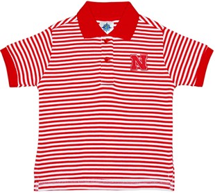 Nebraska Cornhuskers Block N Toddler Striped Polo Shirt