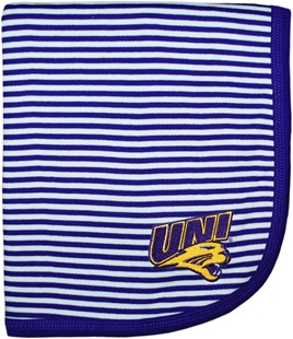 Northern Iowa Panthers Striped Baby Blanket