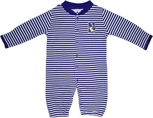 Northwestern Wildcats Striped Convertible Gown (Snaps into Romper)