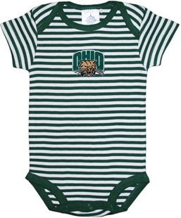 Ohio Bobcats Newborn Infant Striped Bodysuit