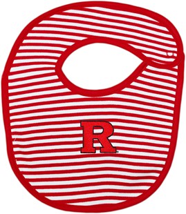 Rutgers Scarlet Knights Striped Newborn Bib