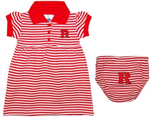 Rutgers Scarlet Knights Striped Game Day Dress with Bloomer