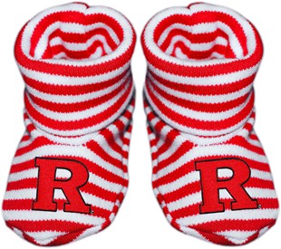 Rutgers Scarlet Knights Striped Booties