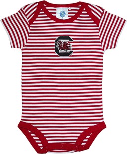 South Carolina Gamecocks Newborn Infant Striped Bodysuit