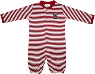 South Carolina Gamecocks Striped Convertible Gown (Snaps into Romper)
