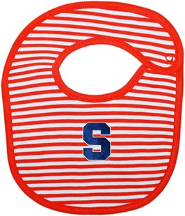 Syracuse Orange Striped Newborn Bib