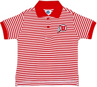 Utah Utes Toddler Striped Polo Shirt