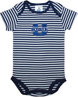 Utah State Aggies Newborn Infant Striped Bodysuit