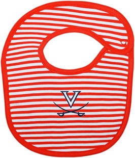 Virginia Cavaliers Striped Newborn Bib