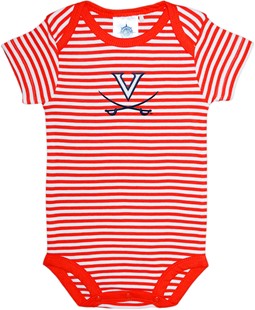 Virginia Cavaliers Newborn Infant Striped Bodysuit