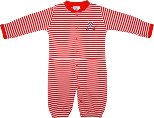 Virginia Cavaliers Striped Convertible Gown (Snaps into Romper)