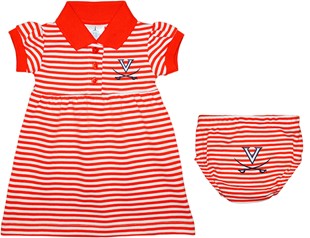 Virginia Cavaliers Striped Game Day Dress with Bloomer