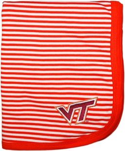 Virginia Tech Hokies Striped Baby Blanket