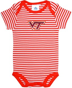 Virginia Tech Hokies Newborn Infant Striped Bodysuit