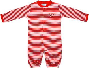 Virginia Tech Hokies Striped Convertible Gown (Snaps into Romper)