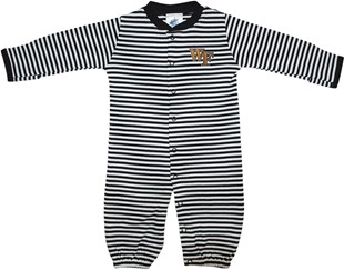Wake Forest Demon Deacons Striped Convertible Gown (Snaps into Romper)
