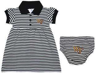 Wake Forest Demon Deacons Striped Game Day Dress with Bloomer