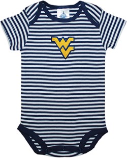 West Virginia Mountaineers Newborn Infant Striped Bodysuit