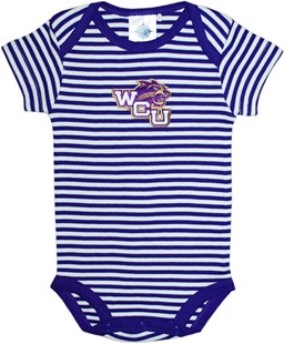 Western Carolina Catamounts Newborn Infant Striped Bodysuit