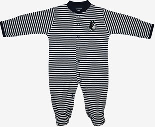 Wofford Terriers Striped Footed Romper