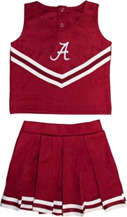 Alabama Crimson Tide Script "A" 2 Piece Toddler Cheerleader Dress