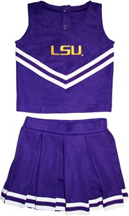LSU Tigers Script 2 Piece Toddler Cheerleader Dress