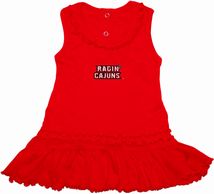 Louisiana-Lafayette Ragin Cajuns Ruffled Tank Top Dress