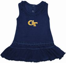 Georgia Tech Yellow Jackets Ruffled Tank Top Dress