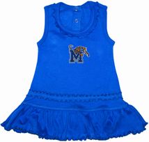Memphis Tigers Ruffled Tank Top Dress