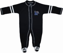 Memphis Tigers Sports Shoe Footed Romper