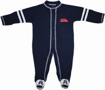 Ole Miss Rebels Sports Shoe Footed Romper
