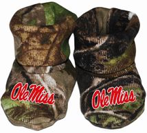 Ole Miss Rebels Realtree Camo Baby Bootie